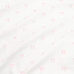 Pointelle Take Me Home Set with Cap in Sweet Pink Bow