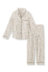 Long-Sleeved Women's Pajama Set in Starry Icon