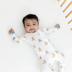Zippered Footie in Teddy Bear