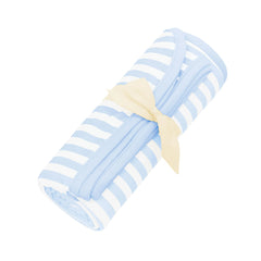 Swaddle Blanket in Small Mist Stripe
