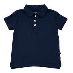 Toddler Short Sleeve Polo in Navy