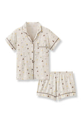Women's Short Sleeve Pajama Set in Starry Icon