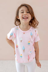 Toddler Basic Tee in Sakura Ice Cream