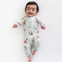 Zippered Romper in Winnie the Pooh Hundred Acre Wood