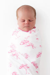 Swaddle Blanket in Toile Ballet
