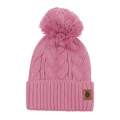 Chunky Cable Knit Beanie in Apple Blossom