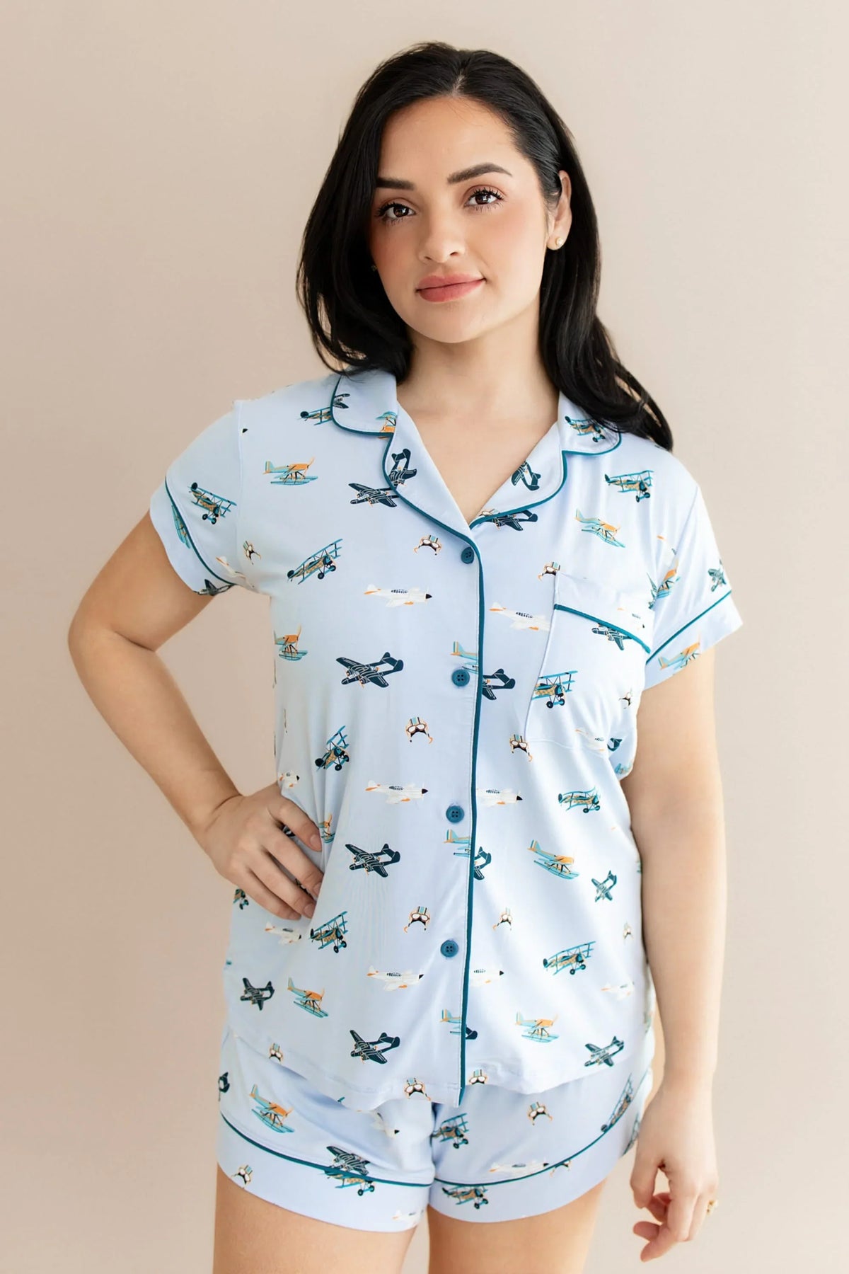 Women's Short Sleeve Pajama Set in Take Off