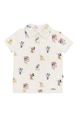 Toddler Short Sleeve Polo in Mickey Mouse and Friends