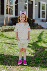 Short Sleeve Jogger Set in Pastel Mickey Mouse