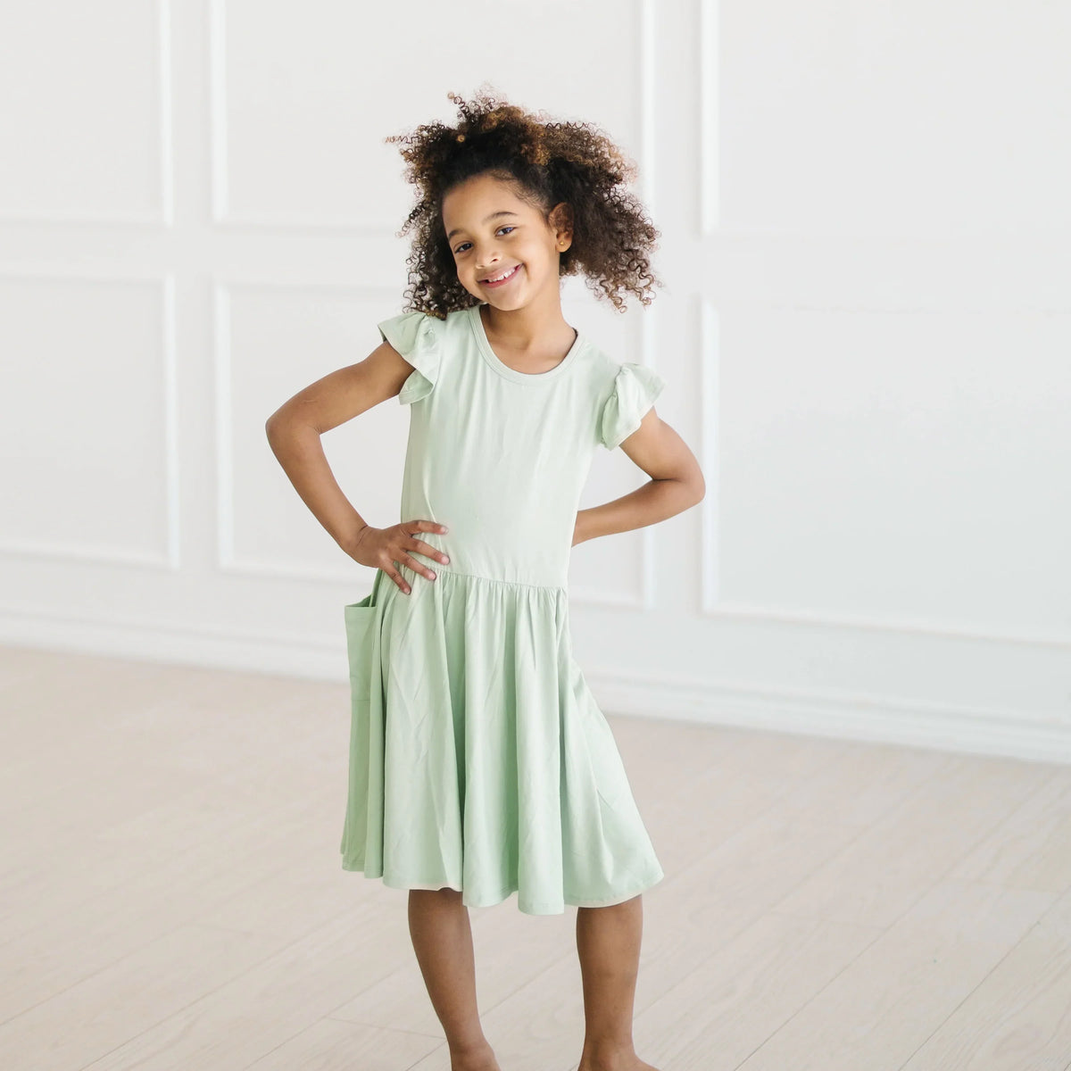 Pocket Dress in Basil