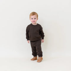 French Terry Jogger Set in Espresso