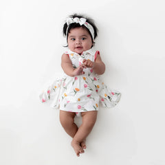 Polo Bodysuit Dress in Tulip