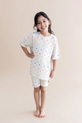 Toddler Biker Short Set in Pastel Mickey Mouse