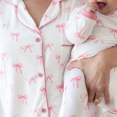 Zippered Footie in Bow