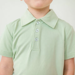 Toddler Short Sleeve Polo in Basil