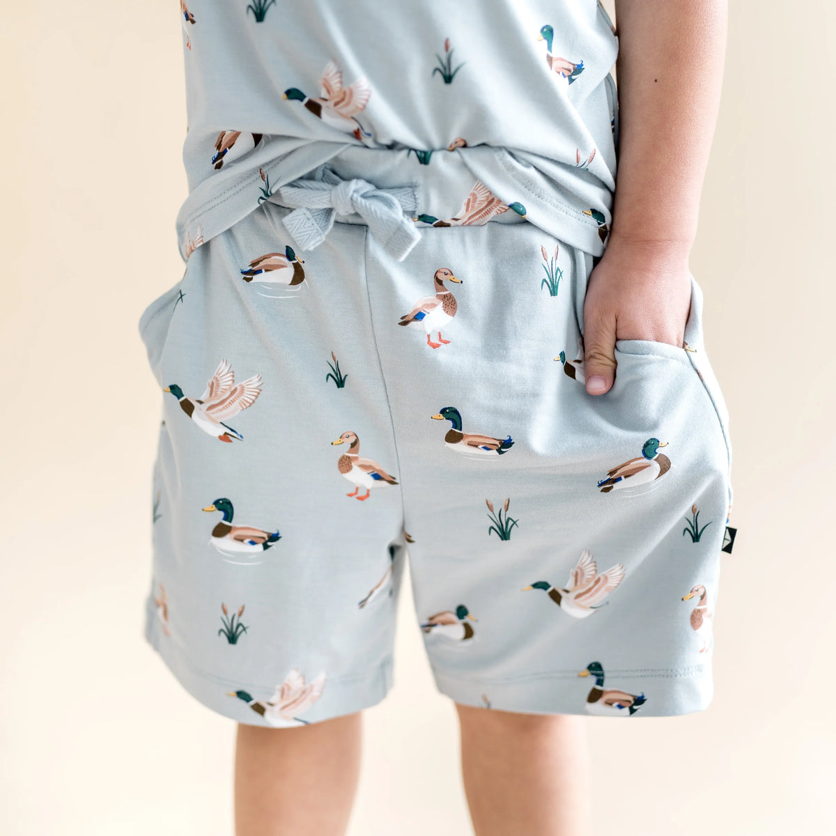 Drawstring Short in Mallard Duck