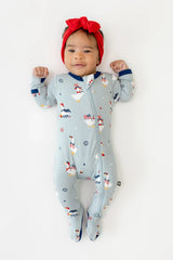 Zippered Footie in Patriotic Goose