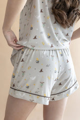 Women's Short Sleeve Pajama Set in Starry Icon