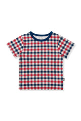 Toddler Basic Tee in Patriotic Gingham