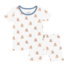 Short Sleeve Pajamas in Teddy Bear