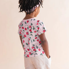 Toddler Basic Tee in Strawberry Fields