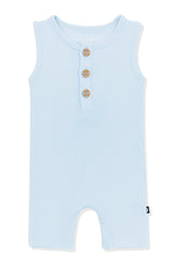 Ribbed Sleeveless Shortall in Breeze