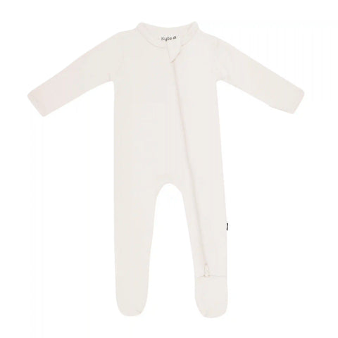 Zippered Footie in Oat